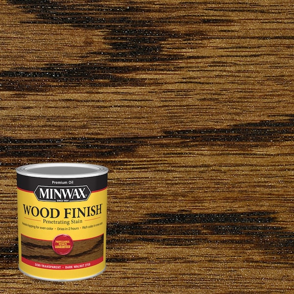 Minwax Wood Finish Semi-Transparent Dark Walnut Oil-Based Penetrating Wood Stain 1 qt 70012444 - main